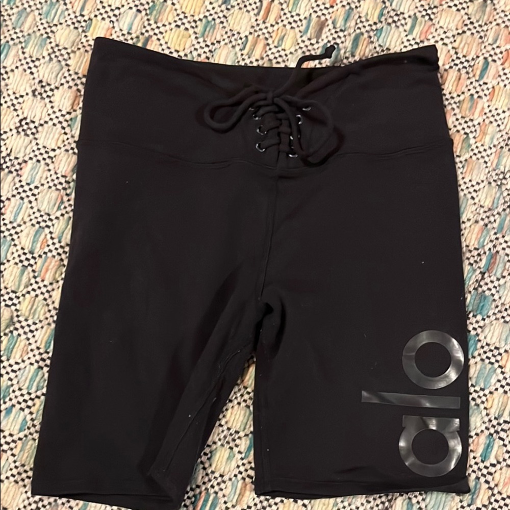 Alo Black Biker Shorts